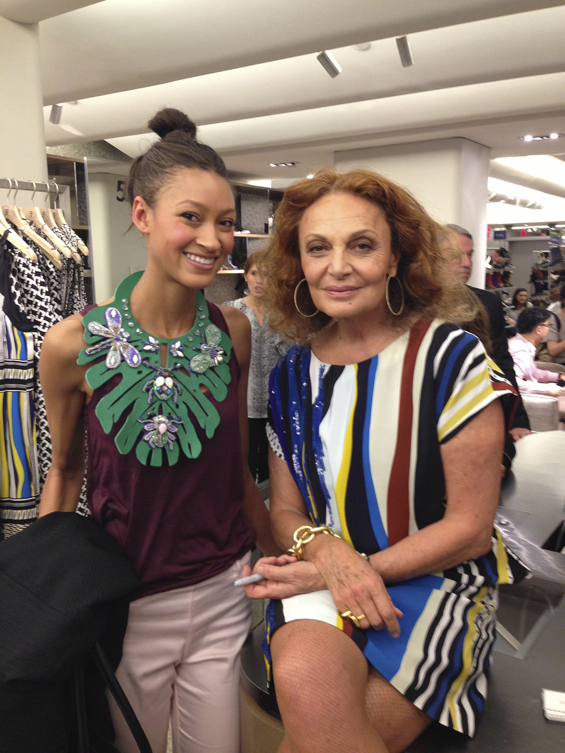 Diane von Fürstenberg with Nikita M’Bouroukounda